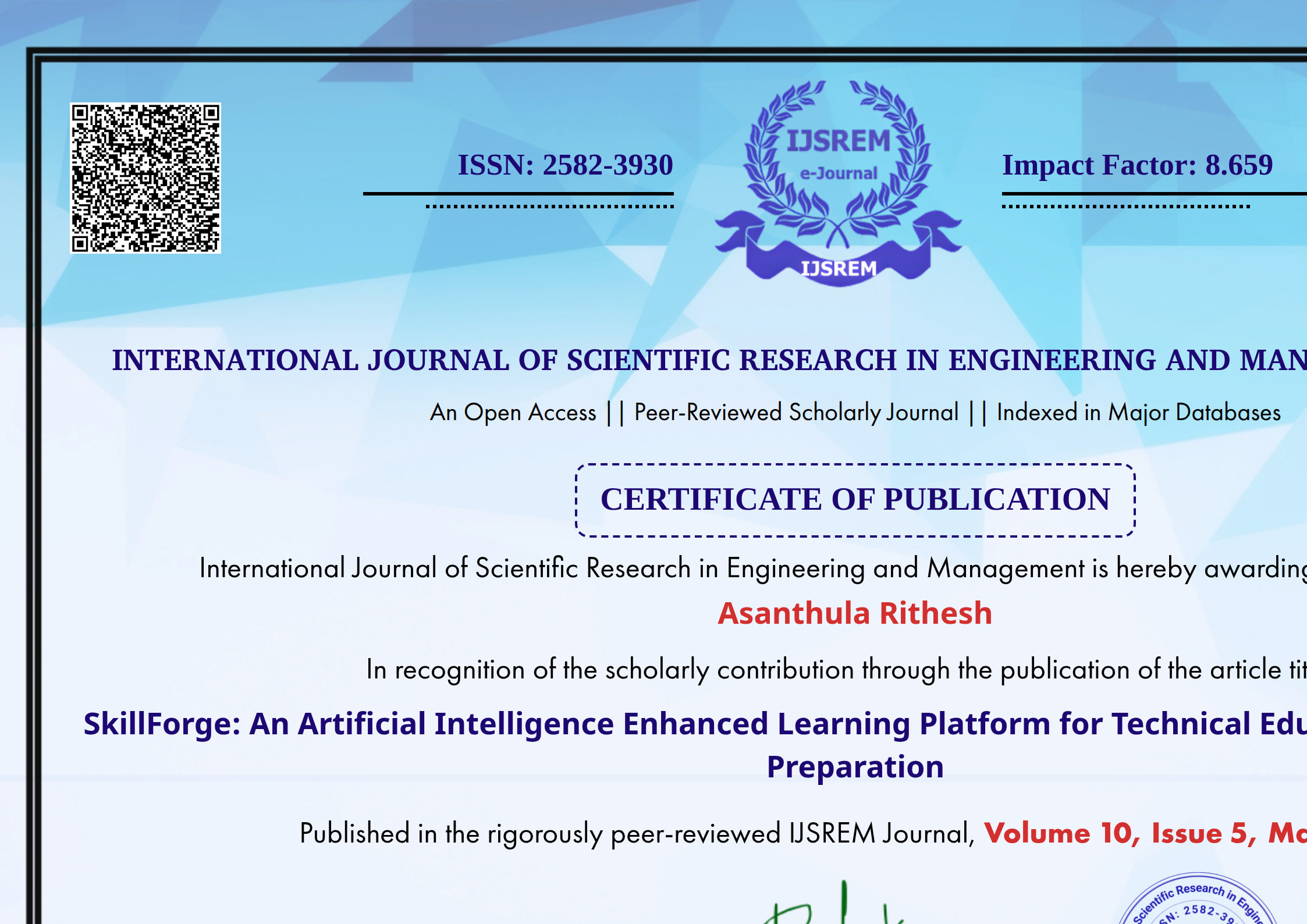 SkillForge: An Artificial Intelligence Enhanced Learning Platform for ...